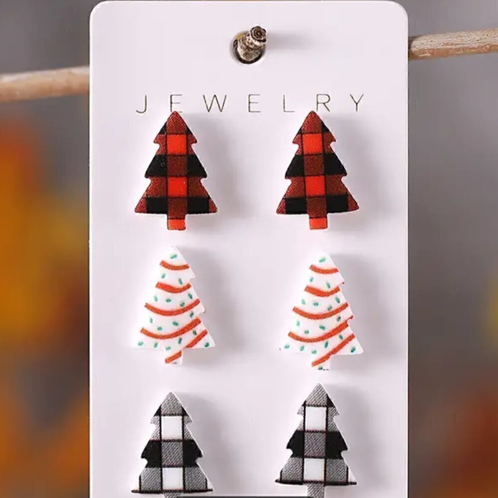 3-Pack of Christmas‎ Tree Earrings - Picture 2 of 3